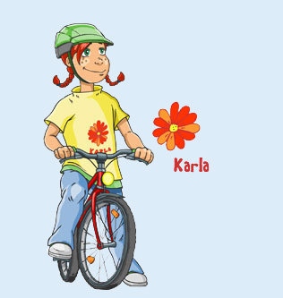Hallo, ich bin Karla, ich zeige dir was du zu deinem Fahrrad wissen solltest. Klick einfach auf den Pfeil...